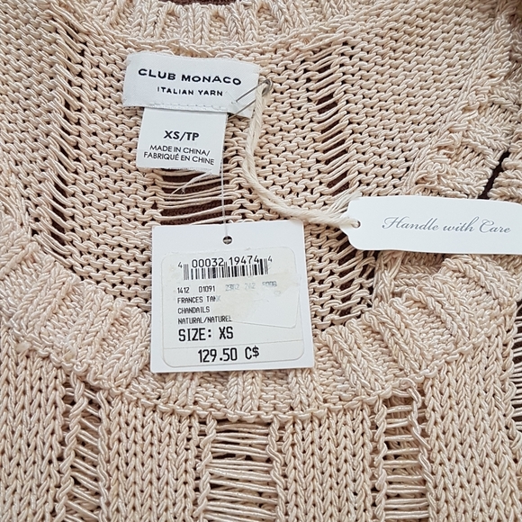 🎉Sold at MarketPlace🎉NWT - Club Monaco Tank - Size XS - Picture 3 of 6